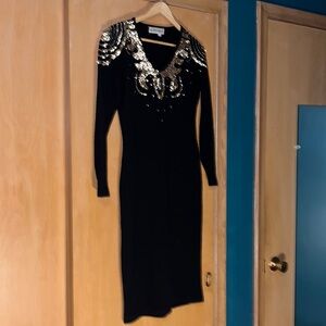 Vintage sequin sweater dress